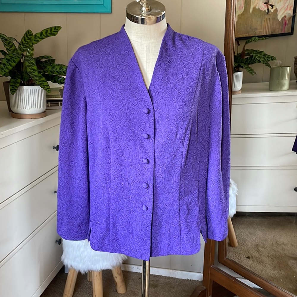 Lady Dorby purple suit jacket, plus size 20W
